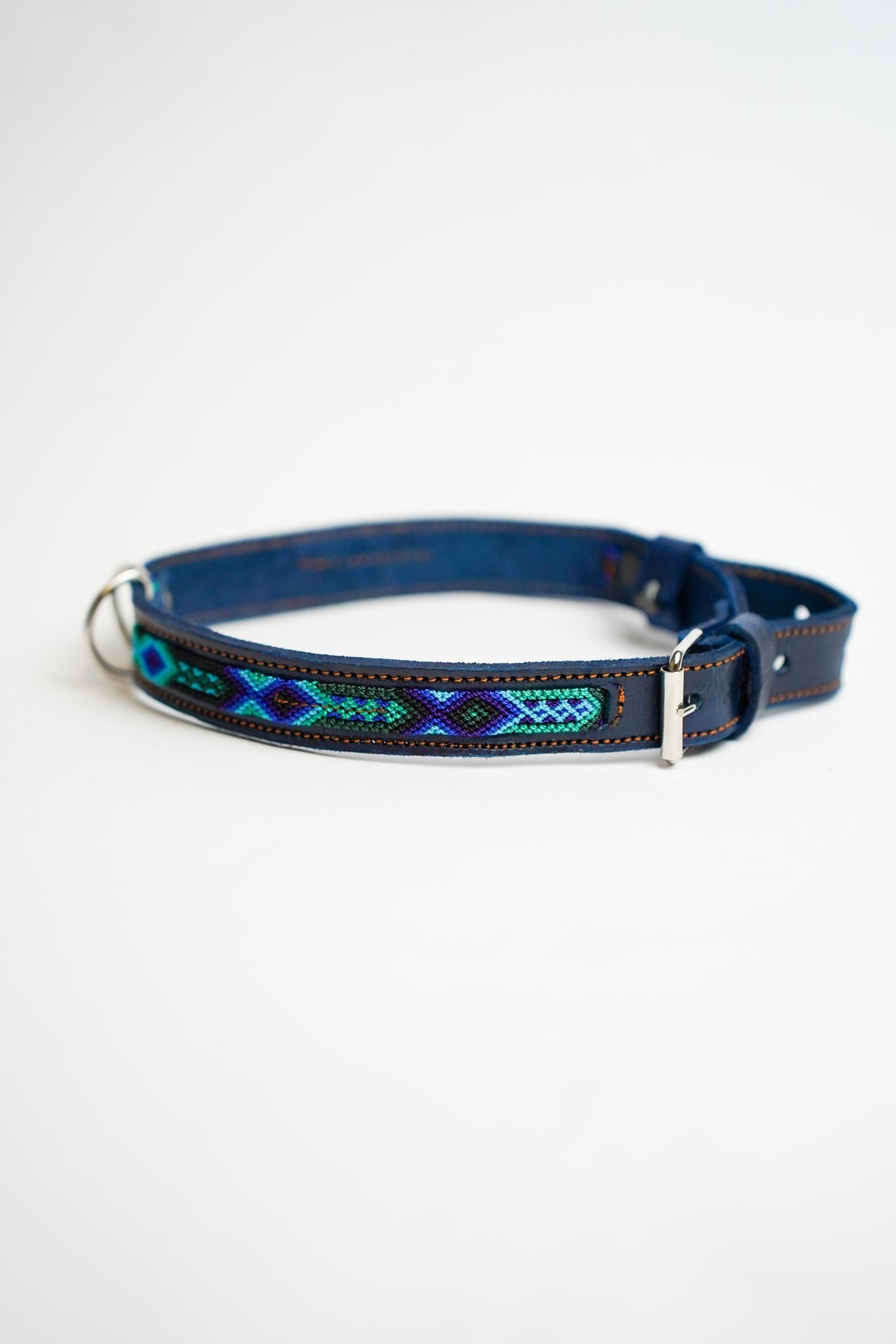 Bonheur - Collare Cane Midi - 60cm – collare per cani in pelle artigianale messicana fatto a mano