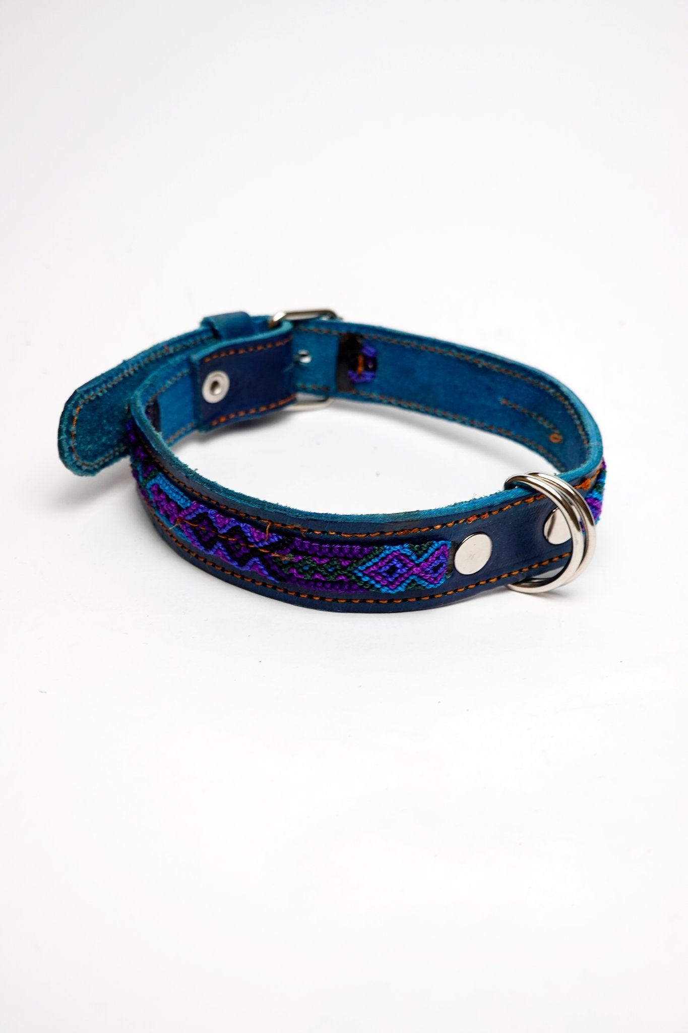 Bonheur - Collare Cane Midi - 50cm – collare per cani in pelle artigianale messicana fatto a mano