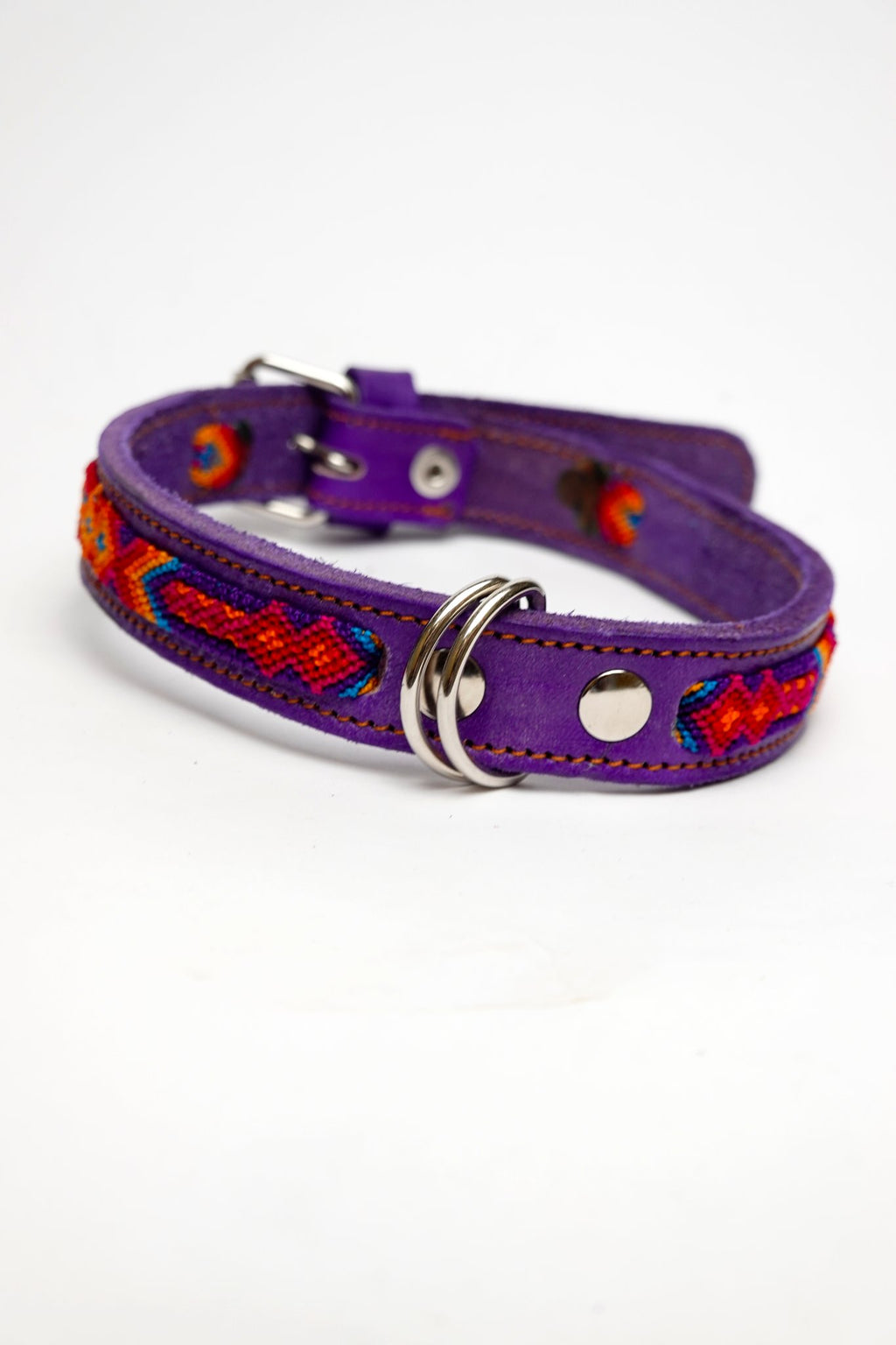 Bonheur - Collare Cane Midi - 50cm – collare per cani in pelle artigianale messicana fatto a mano