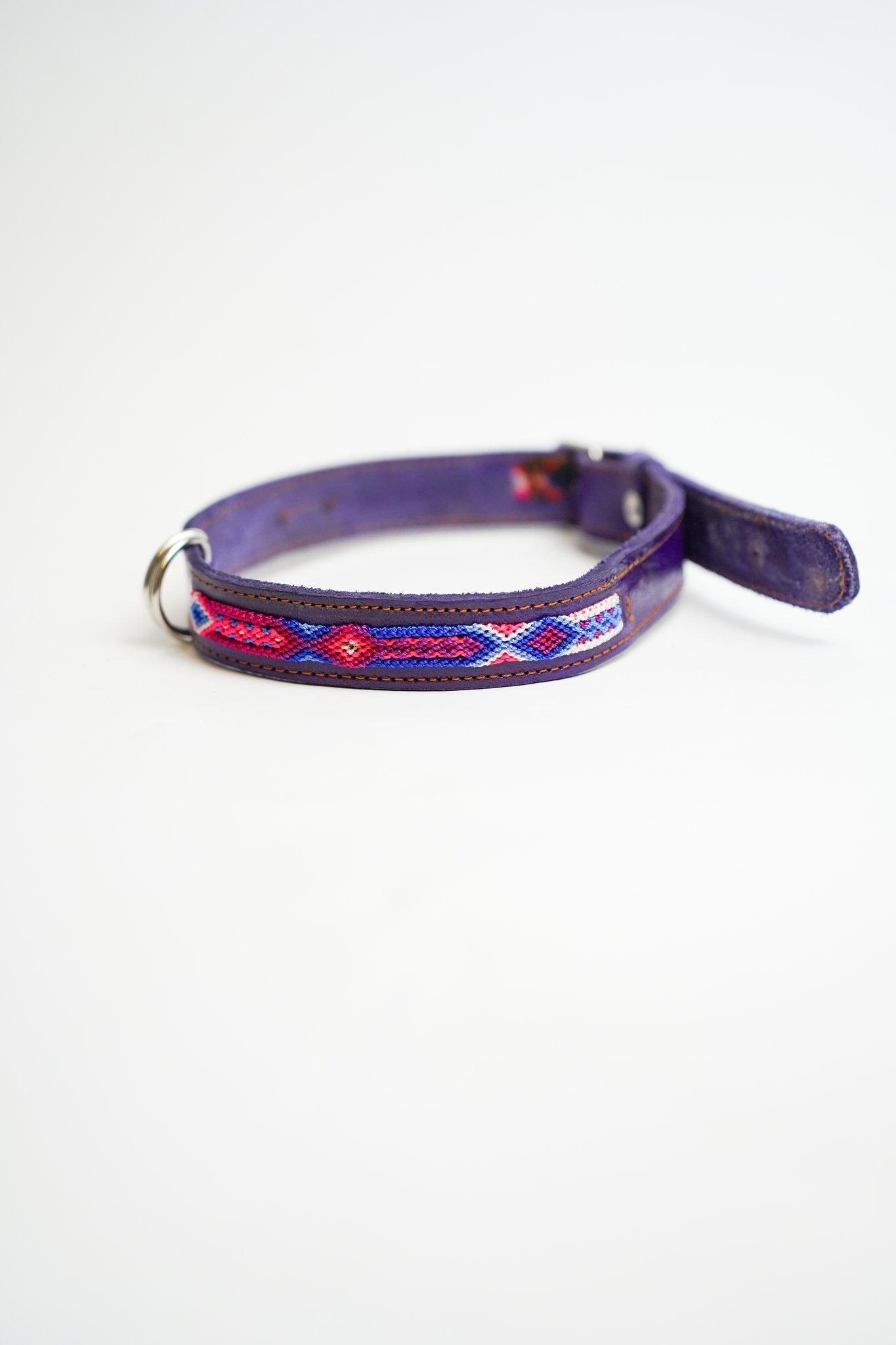 Bonheur - Collare Cane Midi - 60cm – collare per cani in pelle artigianale messicana fatto a mano